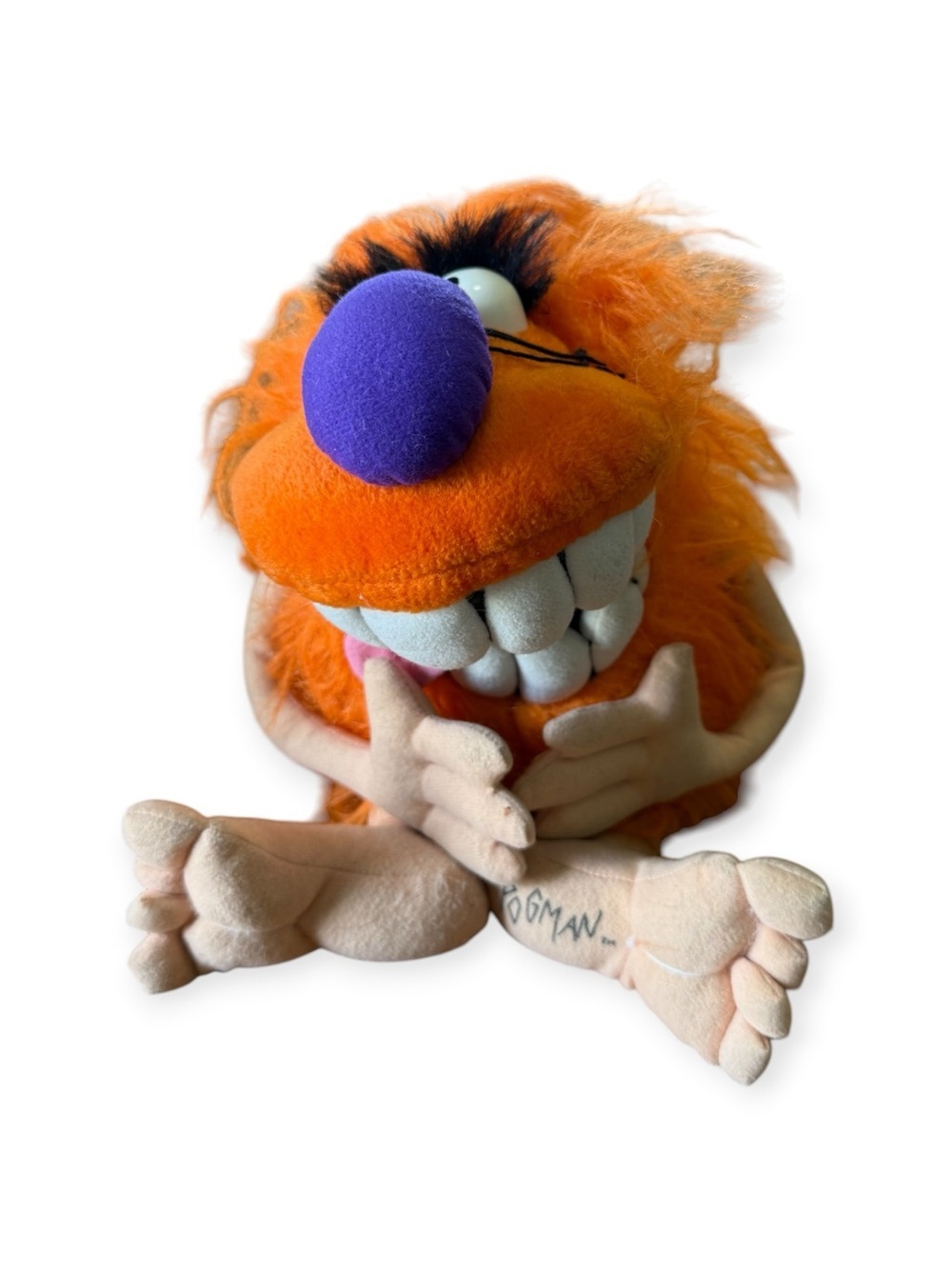 Vintage 1990s World of Pog POGMAN Rare Plush Monster Doll Figure